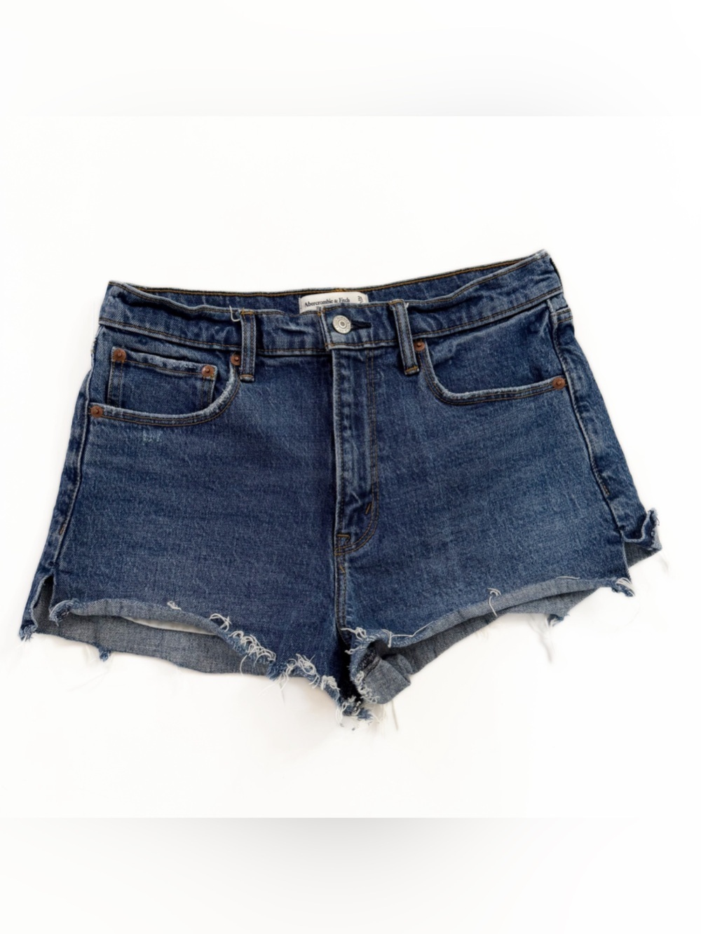 Abercrombie & Fitch Shorts Womens 28 6 The Mom Short High Rise Raw Hem